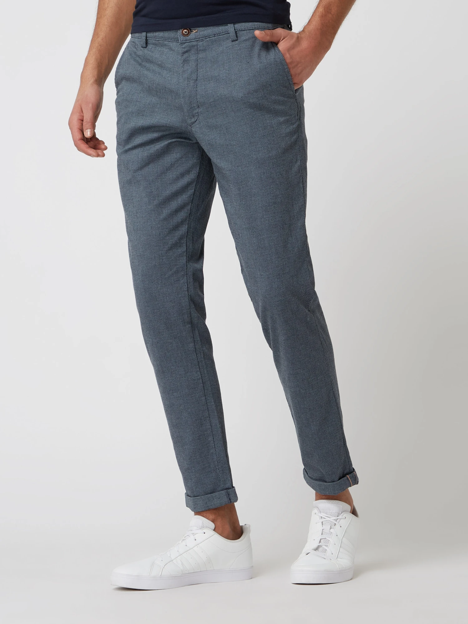 Jack & Jones Slim Fit Chino Mit Stretch-Anteil Modell 'Marco' - Dunkelblau 6 Jack & Jones Slim Fit Chino Mit Stretch-Anteil Modell 'Marco' - Dunkelblau – Bild 4