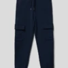 Tom Tailor Sweatpants Mit Cargotaschen - Marineblau