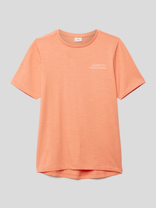 S.Oliver RED LABEL T-Shirt Mit Motiv-Print - Orange 3 S.Oliver RED LABEL T-Shirt Mit Motiv-Print - Orange