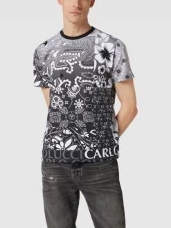 CARLO COLUCCI T-Shirt Mit Allover-Muster - Schwarz -Beliebt Bekleidungsgeschäft agokgc248hal8k2c751kajpo9p8lcj9p69846e9l8d34mh1l850kmgah657k8la195akge288h254lad8oo68d1g6pj3ae1lcgp38c1k6hh64e1k71i36pj361gm2e1i6grj2do
