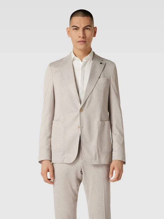 Carl Gross 2-Knopf-Sakko Mit Reverskragen Modell 'Fabian' - Beige 6 Carl Gross 2-Knopf-Sakko Mit Reverskragen Modell 'Fabian' - Beige – Bild 4