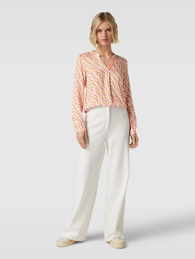 Emily Van Den Bergh Bluse Mit Allover-Muster Aus Reiner Viskose Modell 'Retro' - Pink 3 Emily Van Den Bergh Bluse Mit Allover-Muster Aus Reiner Viskose Modell 'Retro' - Pink