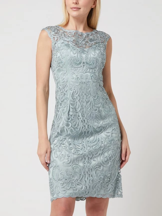 Luxuar Cocktailkleid Mit Zierborten - Mint 6 Luxuar Cocktailkleid Mit Zierborten - Mint – Bild 4