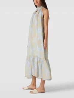 Tonno & Panna Blusenkleid Mit Allover-Muster Modell 'Kate' - Taupe