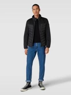 Tom Tailor Steppjacke Mit Stehkragen - Schwarz