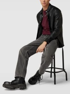 REVIEW Oversized T-Shirt Mit Rundhalsausschnitt - Bordeaux Rot