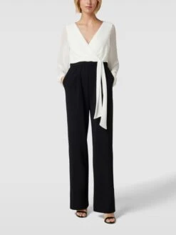 Christian Berg Cocktail Jumpsuit In Wickel-Optik - Schwarz