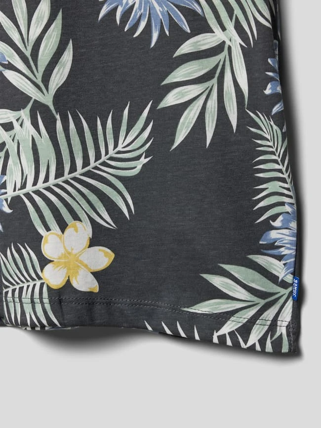 Jack & Jones T-Shirt Mit Floralem Muster - Anthrazit 4 Jack & Jones T-Shirt Mit Floralem Muster - Anthrazit – Bild 2