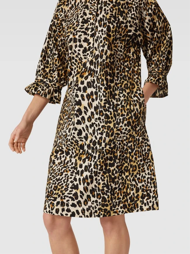 Christian Berg Woman Knielanges Hemdblusenkleid Mit Animal-Print - Offwhite 5 Christian Berg Woman Knielanges Hemdblusenkleid Mit Animal-Print - Offwhite – Bild 3