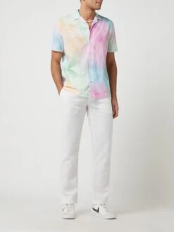 MCNEAL Regular Fit Hose Aus Leinenmischung - Weiß