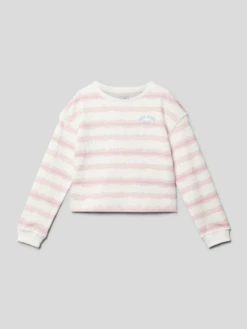 Pepe Jeans Sweatshirt Mit Allover-Muster Modell 'JOSELYNE' - Hellrosa