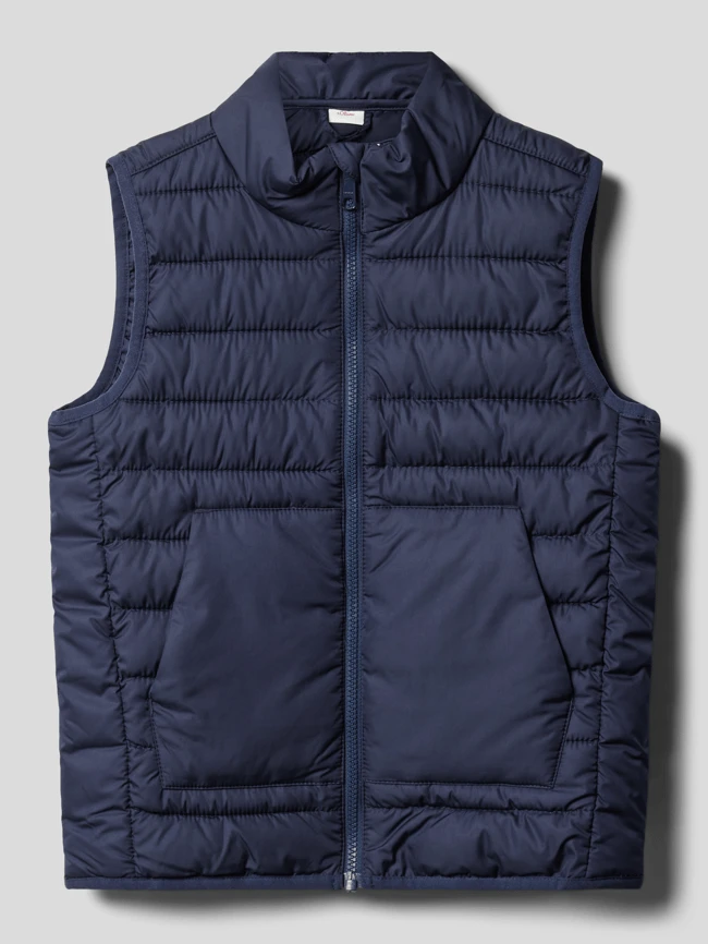 S.Oliver RED LABEL Steppweste Mit Stehkragen - Marineblau 3 S.Oliver RED LABEL Steppweste Mit Stehkragen - Marineblau