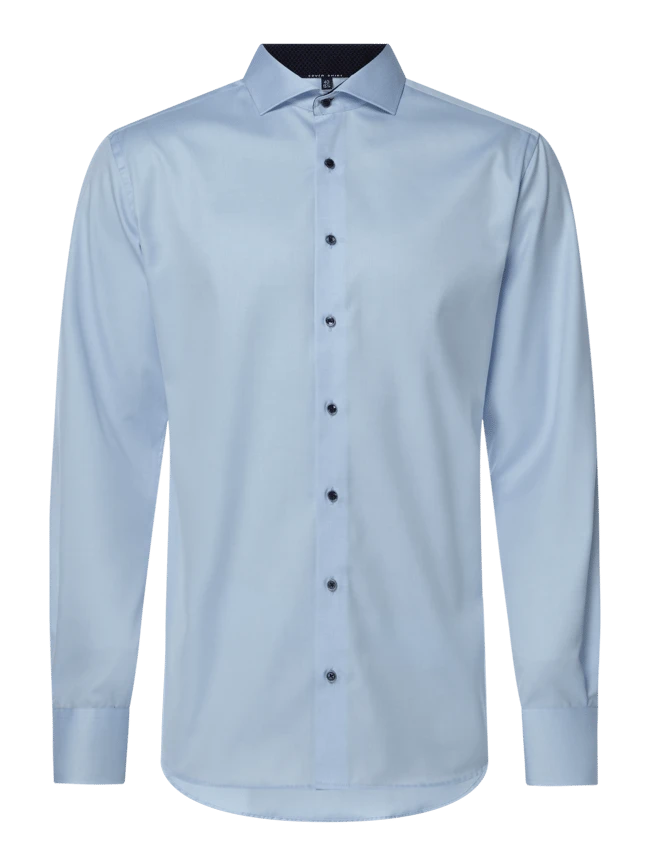 Eterna Regular Fit Business-Hemd Aus Baumwolle - Bügelfrei - Bleu 4 Eterna Regular Fit Business-Hemd Aus Baumwolle - Bügelfrei - Bleu – Bild 2