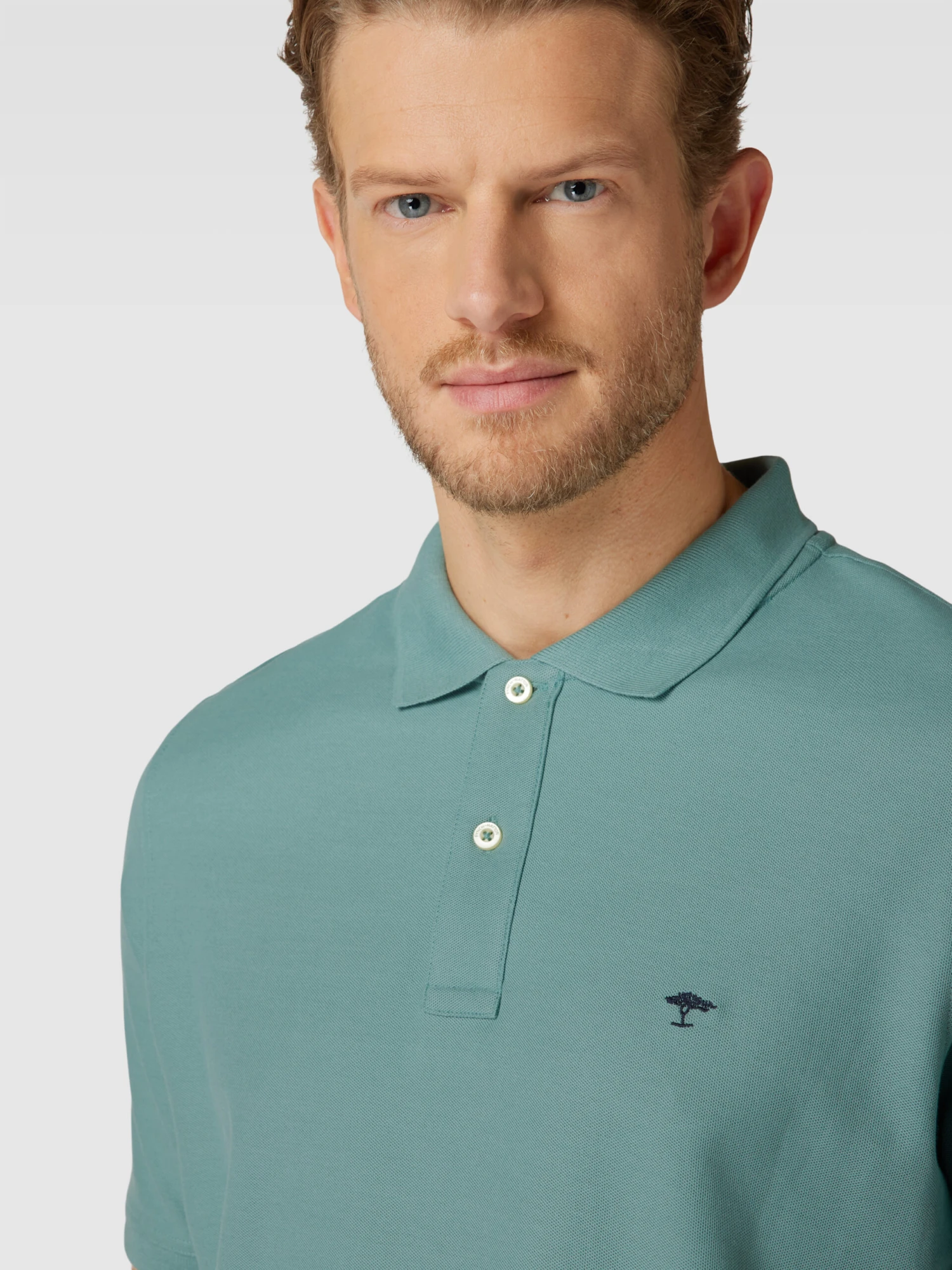 Fynch-Hatton Poloshirt Mit Logo-Stitching - Schilf 5 Fynch-Hatton Poloshirt Mit Logo-Stitching - Schilf – Bild 3