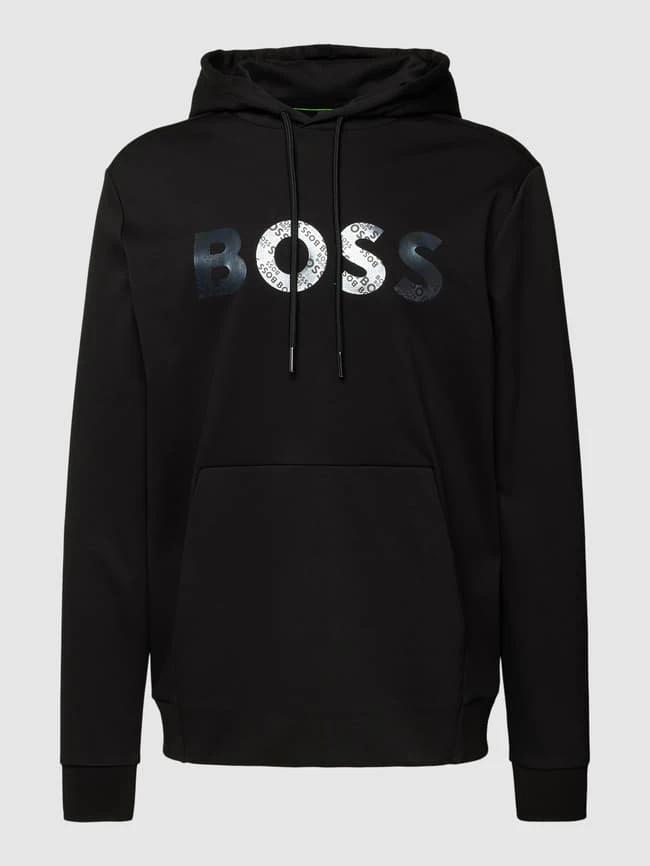 BOSS Green Hoodie Mit Label-Print Modell 'Soody Mirror' - Schwarz 4 BOSS Green Hoodie Mit Label-Print Modell 'Soody Mirror' - Schwarz – Bild 2