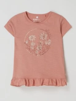 Basefield T-Shirt Mit Print - Rosé