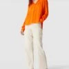 Milano Italy Bluse Mit V-Ausschnitt - Orange