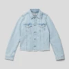 Pepe Jeans Jeansjacke Mit Ausgefranstem Saum Modell 'ISA' - Blau