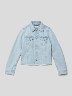 Pepe Jeans Jeansjacke Mit Ausgefranstem Saum Modell 'ISA' - Blau