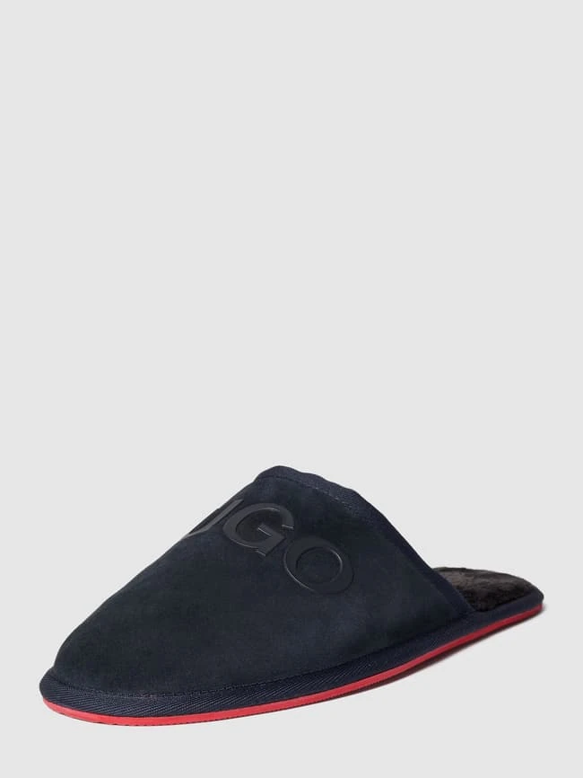HUGO Slipper Mit Label-Print - Dunkelblau 4 HUGO Slipper Mit Label-Print - Dunkelblau – Bild 2