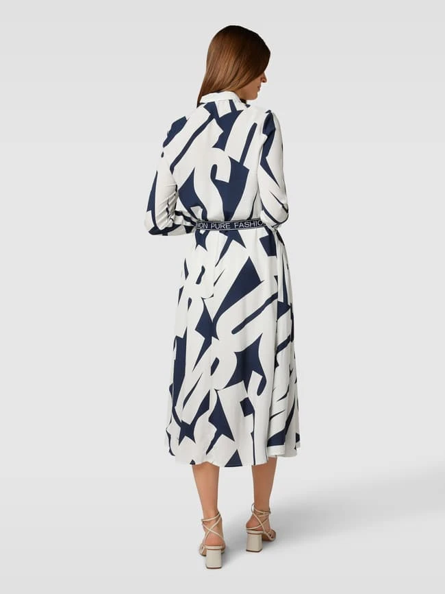 Emily Van Den Bergh Hemdblusenkleid Mit Bindegürtel Modell 'Letter' - Schwarz 7 Emily Van Den Bergh Hemdblusenkleid Mit Bindegürtel Modell 'Letter' - Schwarz – Bild 5