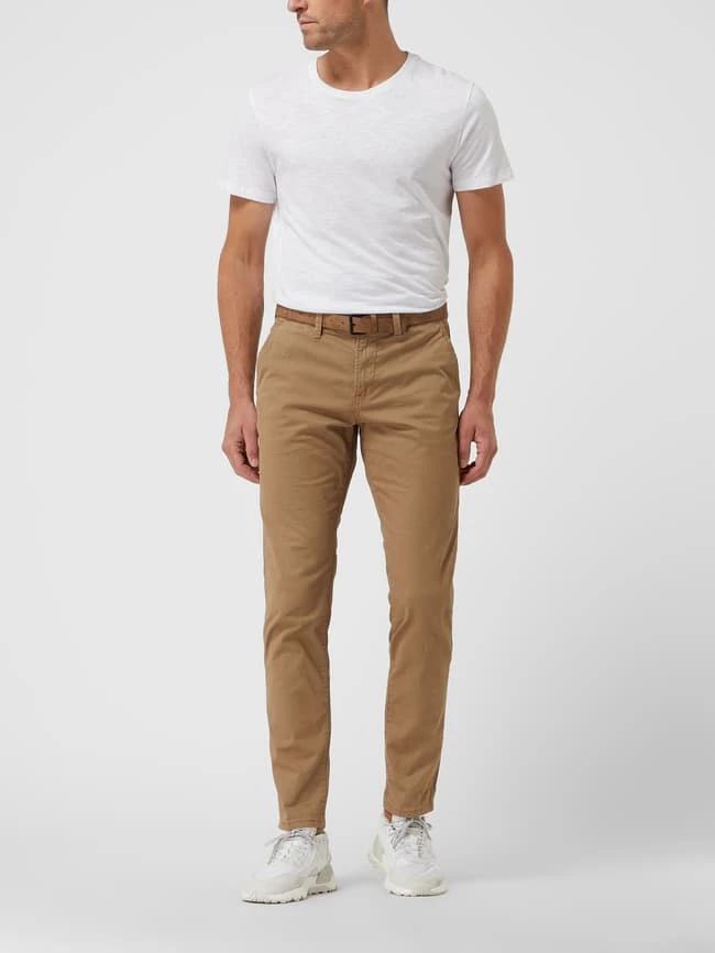 Tom Tailor Denim Slim Fit Chino Mit Gürtel - Camel 3 Tom Tailor Denim Slim Fit Chino Mit Gürtel - Camel