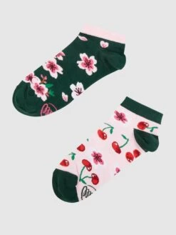 Many Mornings Sneakersocken Mit Allover-Muster - Rosa